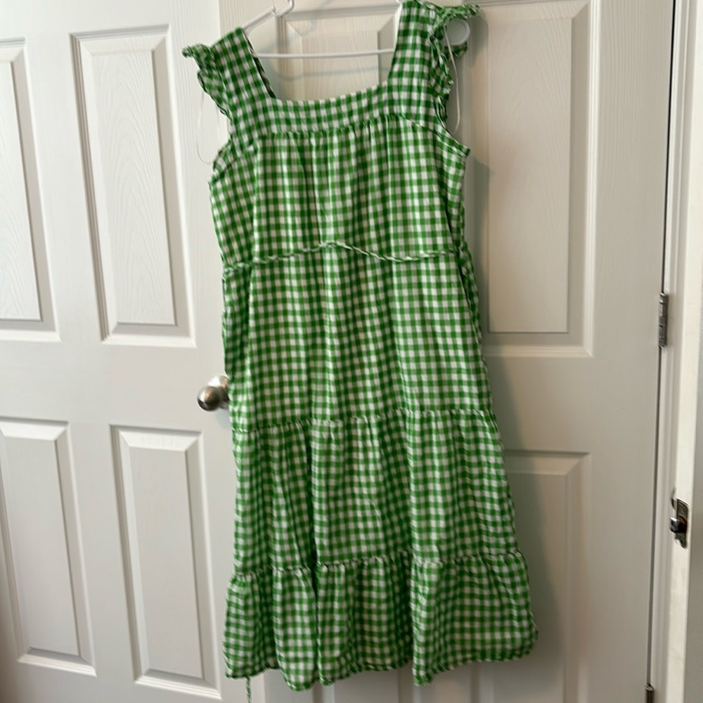 Draper James Green & White Maxi Dress Large